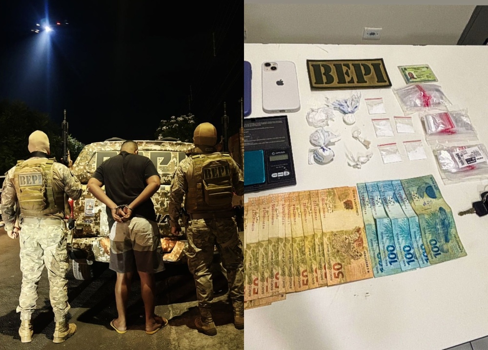 Casal é preso por tráfico de drogas após tentar fugir na zona Leste de Teresina