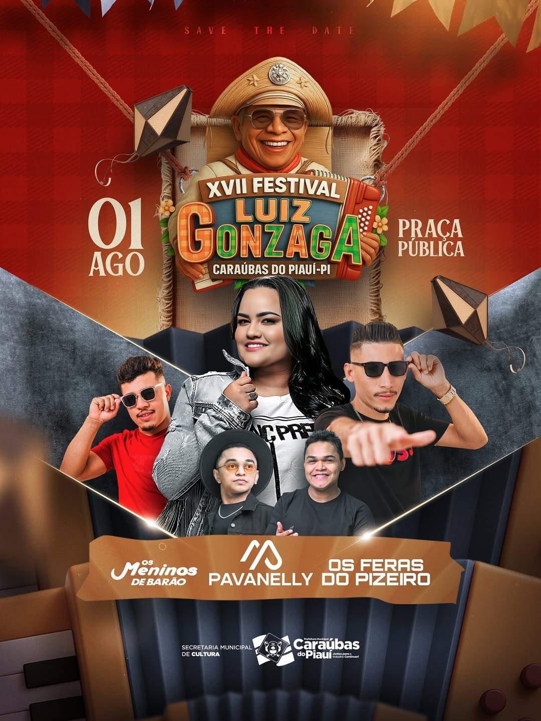 Festival Luiz Gonzaga será realizado em Caraúbas no dia 1º de agosto