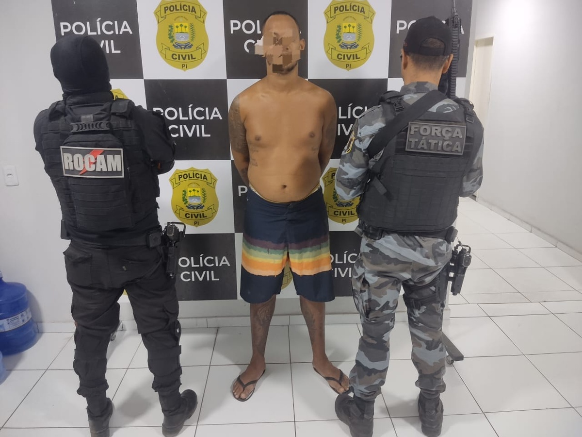 Foragido da Justiça é capturado pela PM em matagal usado para tráfico em Floriano