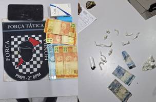 Homem com mandado por tráfico é preso pela Força Tática em Parnaíba (Foto: Divulgação/PMPI)