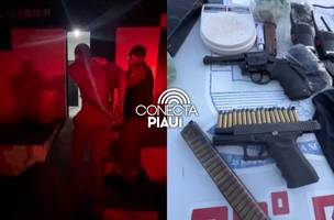 Homem é preso com drogas, armas e munições na zona rural de Campo Largo do Piauí (Foto: Reprodução)