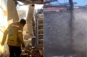 Incêndio destrói panificadora em Bom Jesus e causa pode ter sido curto-circuito (Foto: Reprodução Portal B1)