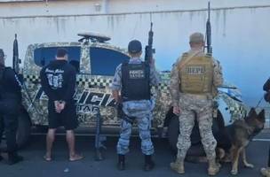 Jovem é preso após ameaçar comandante da PM e filha de 7 anos em Pio IX (Foto: Divulgação/PMPI)