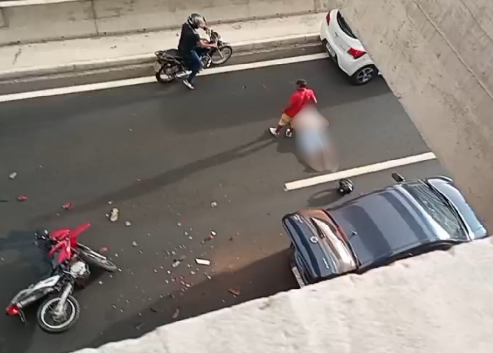 Motociclista fica gravemente ferido em acidente na Ladeira do Uruguai, em Teresina