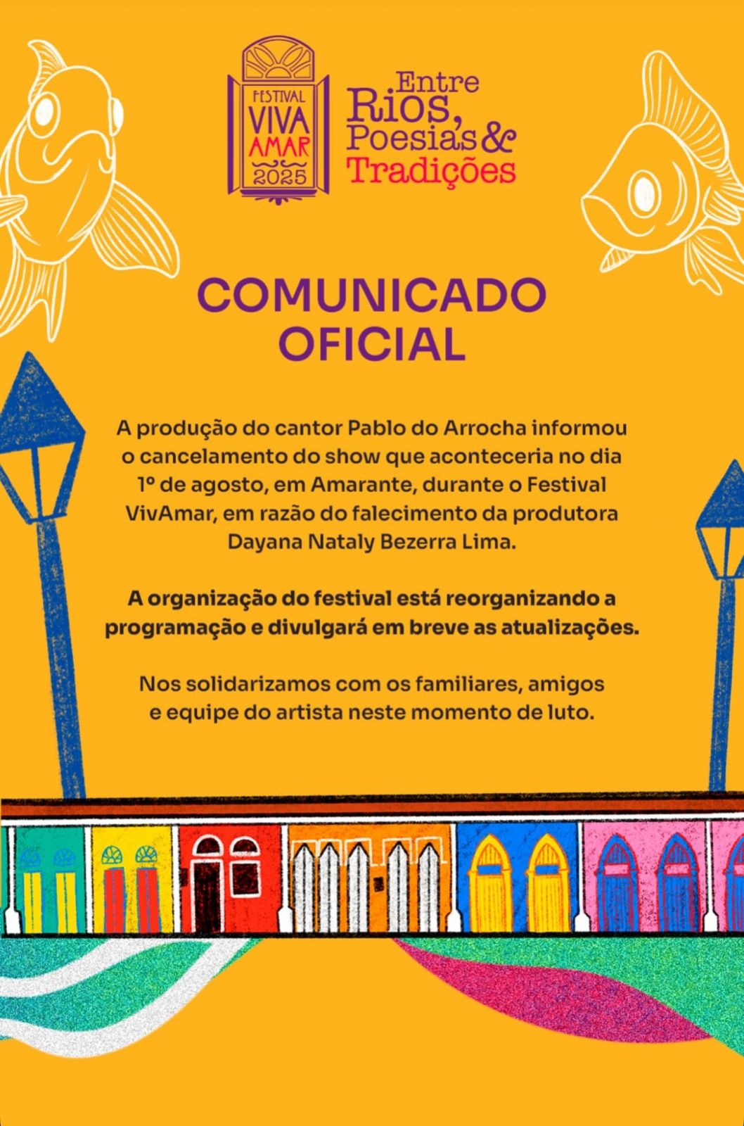 Pablo cancela show no Piauí após falecimento de sua diretora de Marketing