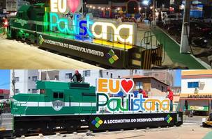 Paulistana ganha novo letreiro em formato de locomotiva na Praça de Eventos (Foto: Reprodução)
