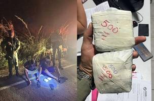 PM prende dupla por tráfico de drogas e apreende 1kg de crack em Luzilândia (Foto: Reprodução)