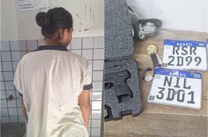 Polícia apreende material de desmanche e prende mulher em Teresina (Foto: Reprodução)