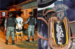 Polícia Militar prende suspeito de tráfico de drogas em Parnaíba (Foto: Reprodução)