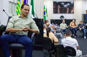 Prefeito Pedro Gomes participa de diálogo com vereadores na Câmara Municipal (Foto: Reprodução)