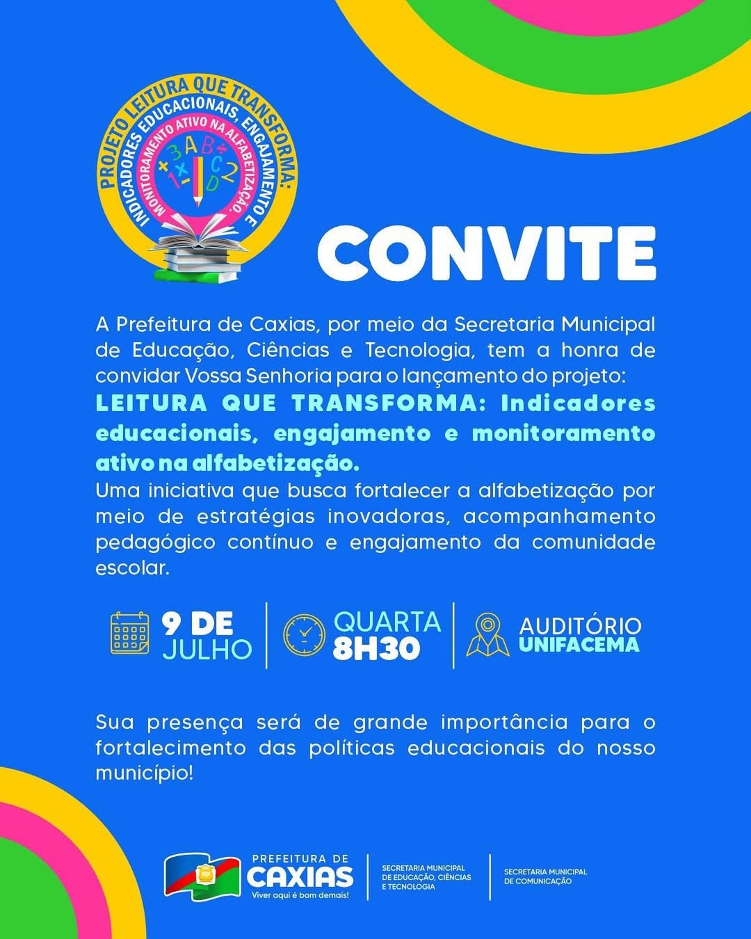Prefeitura de Caxias lança projeto para fortalecer alfabetização nas escolas