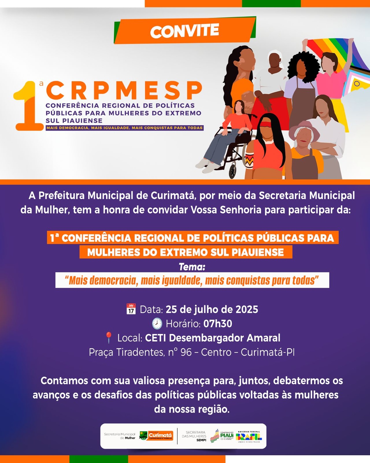 Primeira-dama de Avelino Lopes participa de conferência em Curimatá