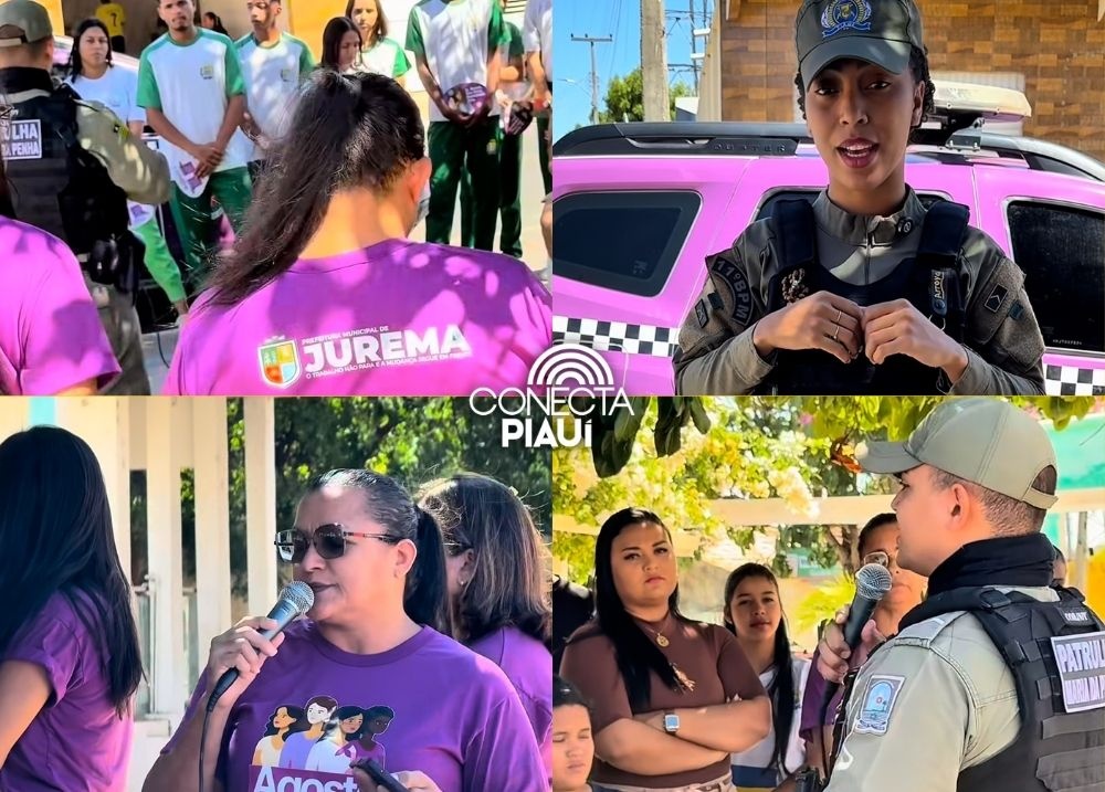 Agosto Lilás: prefeitura de Jurema faz Blitz Educativa contra violência de gênero