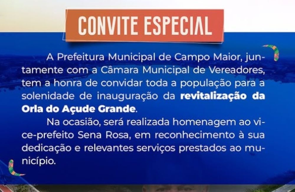 Campo Maior celebra inauguração da revitalização da Orla do Açude Grande