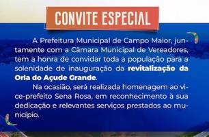 Campo Maior celebra inauguração da revitalização da Orla do Açude Grande (Foto: Reprodução/Redes sociais)