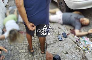Casal é assassinado a tiros ao lado de hospital no Centro de Teresina (Foto: Imagens enviadas ao Conecta Piauí)