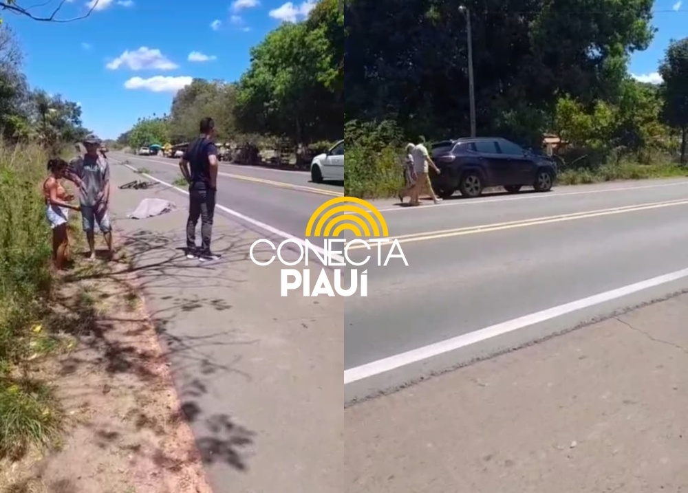 Ciclista morre após ser atropelado enquanto trafegava na BR-343, em Altos