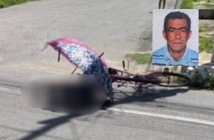Ciclista morre após ser atropelado por moto pilotada por menor em Buriti dos Lopes (Foto: Reprodução)