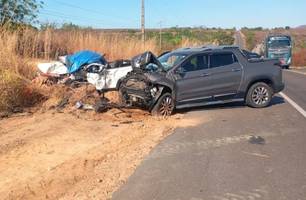 Colisão deixa dois mortos na BR-135, entre Cristino Castro e Alvorada do Gurguéia (Foto: Reprodução/Portal B1)