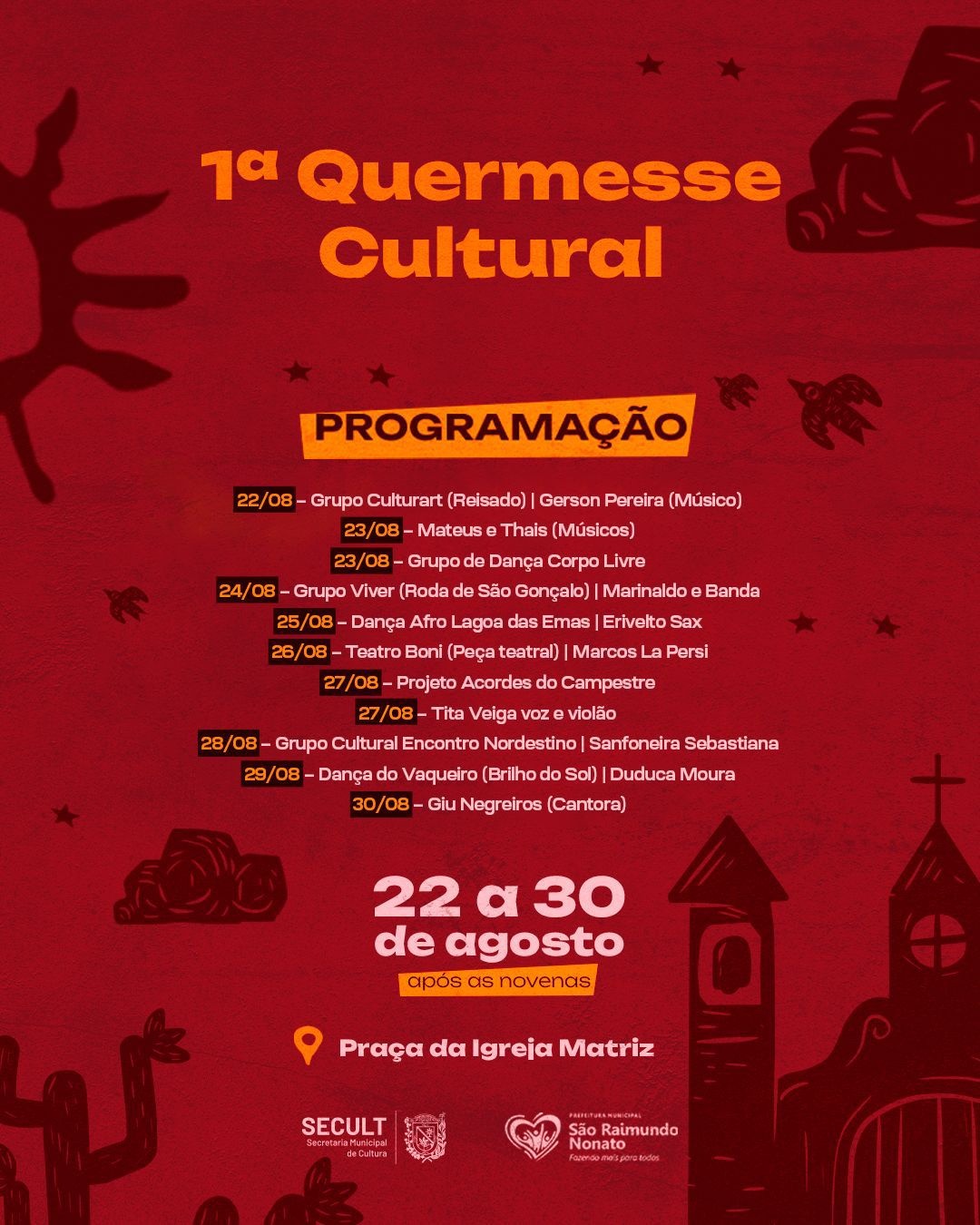 Confira as atrações musicais confirmadas para os Festejos de São Raimundo Nonato
