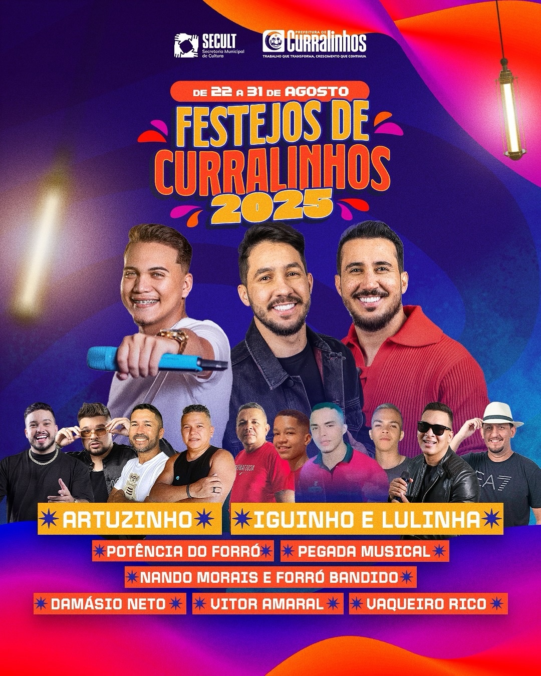 Curralinhos divulga programação dos festejos 2025 com shows e eventos culturais