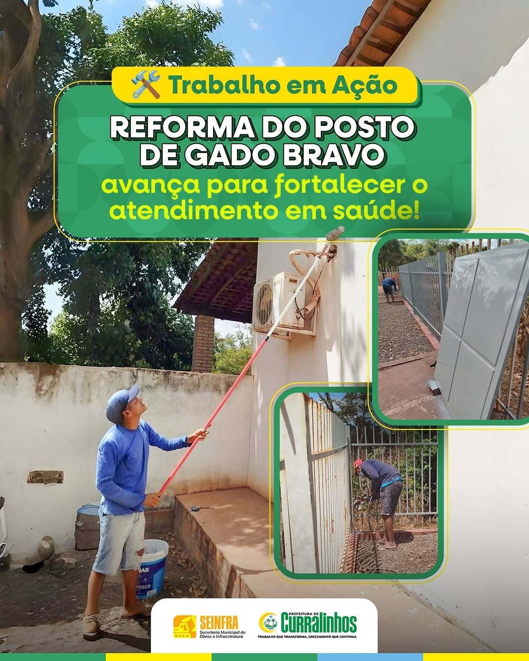 Curralinhos inicia reforma do Posto de Saúde do Gado Bravo