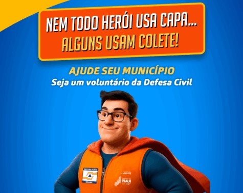 Defesa Civil abre inscrição para voluntários em prevenção e resposta a emergências