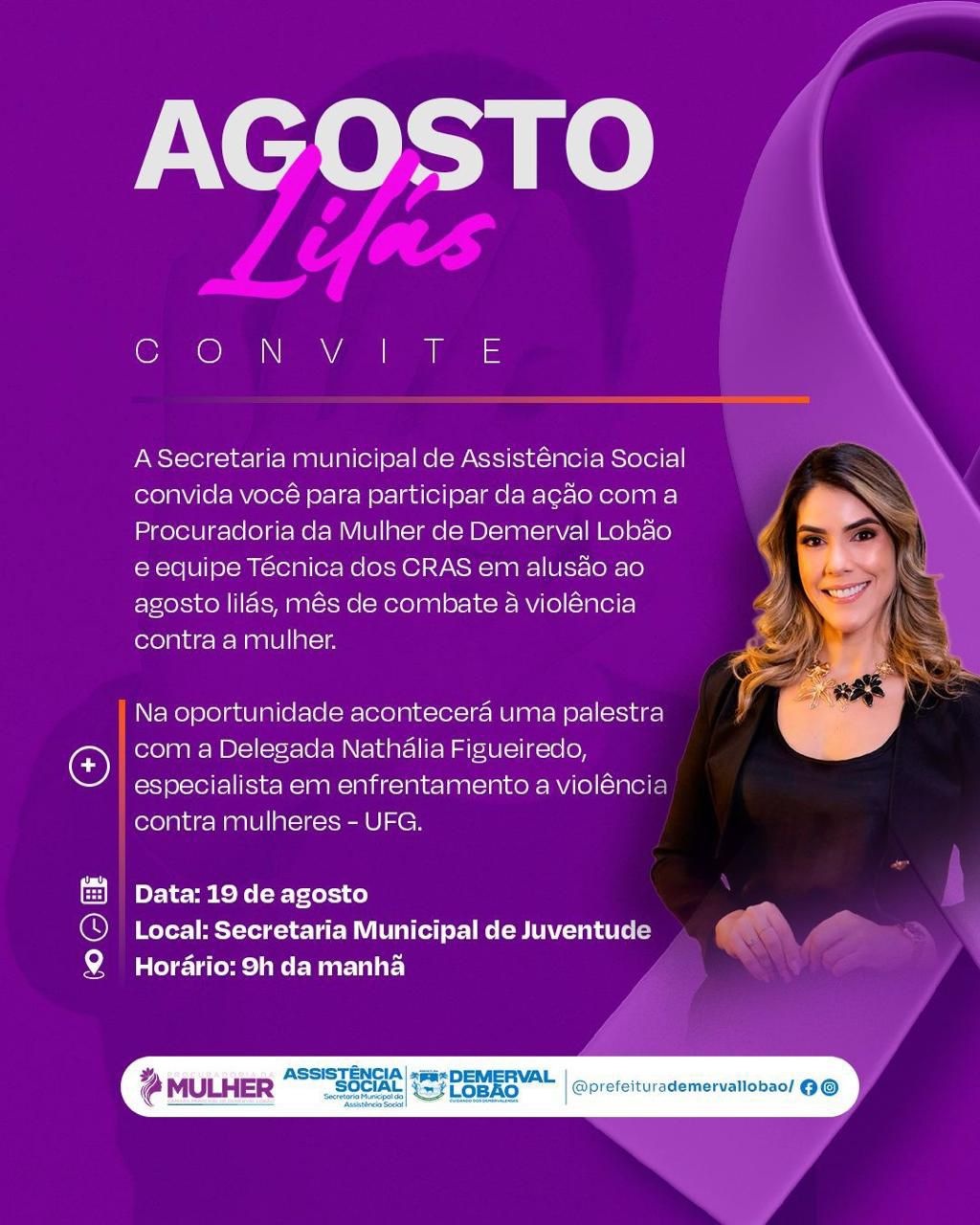 Demerval Lobão promove ação do Agosto Lilás com palestra sobre violência