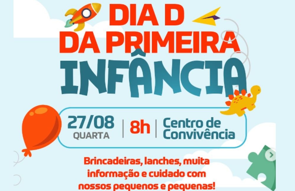 Dia D da Primeira Infância promove diversão e cuidados com a saúde das crianças