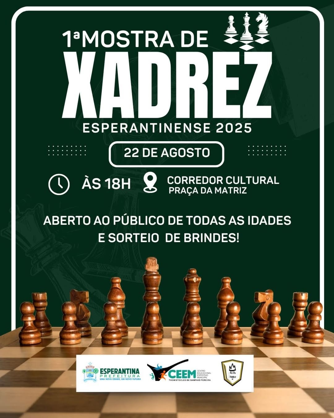 Esperantina promove 1ª Mostra de Xadrez em 2025 para todas as idades