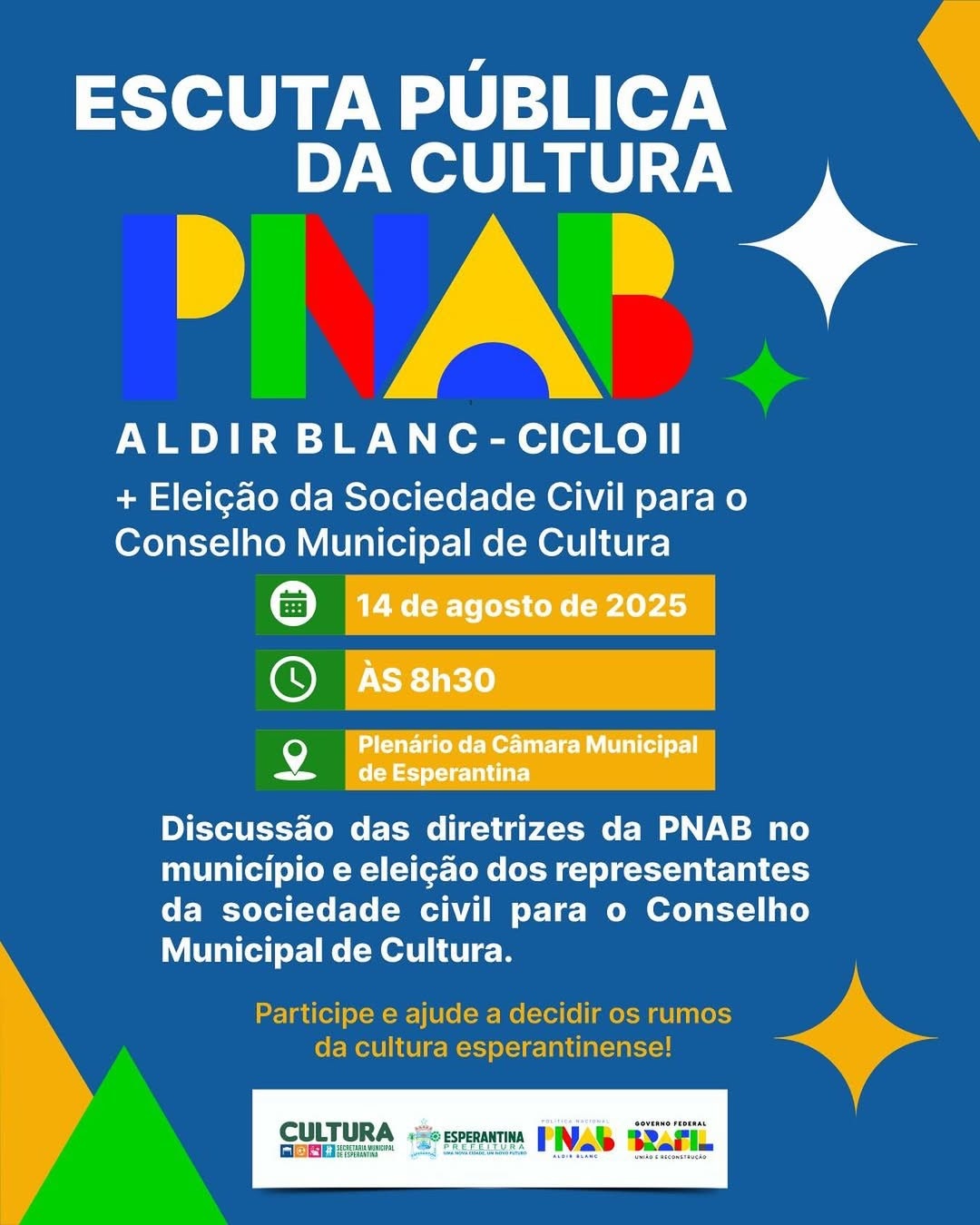 Esperantina realiza escuta pública da Aldir Blanc e eleição do Conselho de Cultura