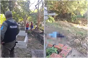 Homem é morto a tiros dentro de cemitério na zona Sul de Teresina (Foto: Reprodução)