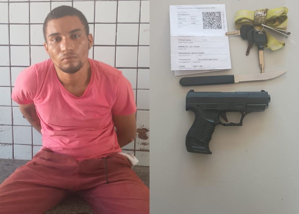 Homem é preso ao tentar furtar moto no Centro de Teresina com simulacro e faca