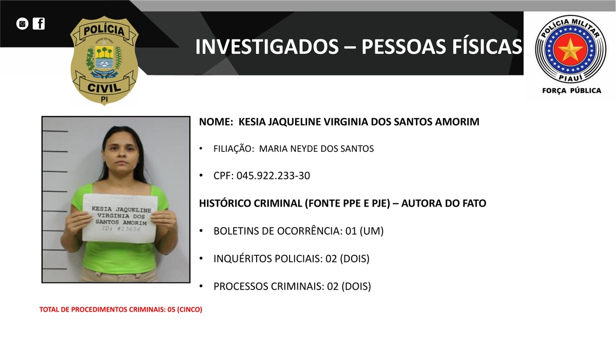 Investigada por crimes ligados ao namorado de vereadora é presa em Teresina