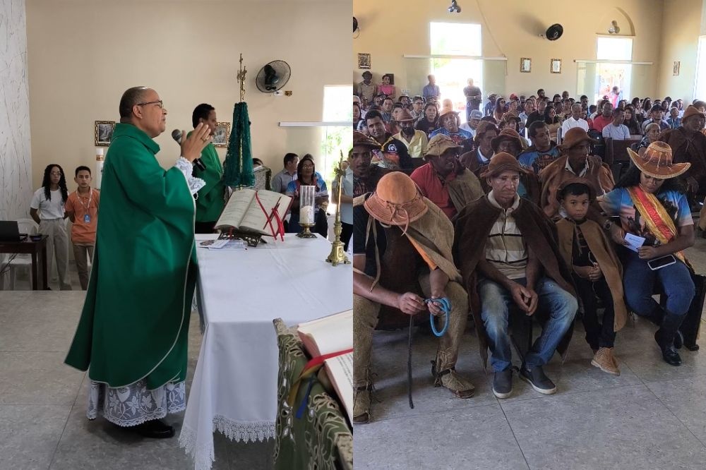 Missa marca início do segundo dia da 31ª Festa dos Vaqueiros em Nazaré do Piauí