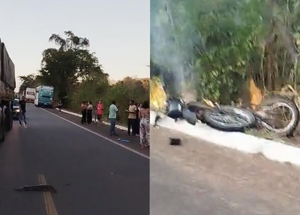 Motociclista morre após colisão seguida de incêndio na BR-343, em Angical do Piauí