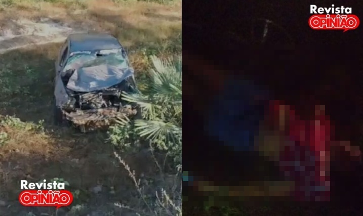 Mulher morre após carro capotar ao colidir com jumento na PI-366, em José de Freitas