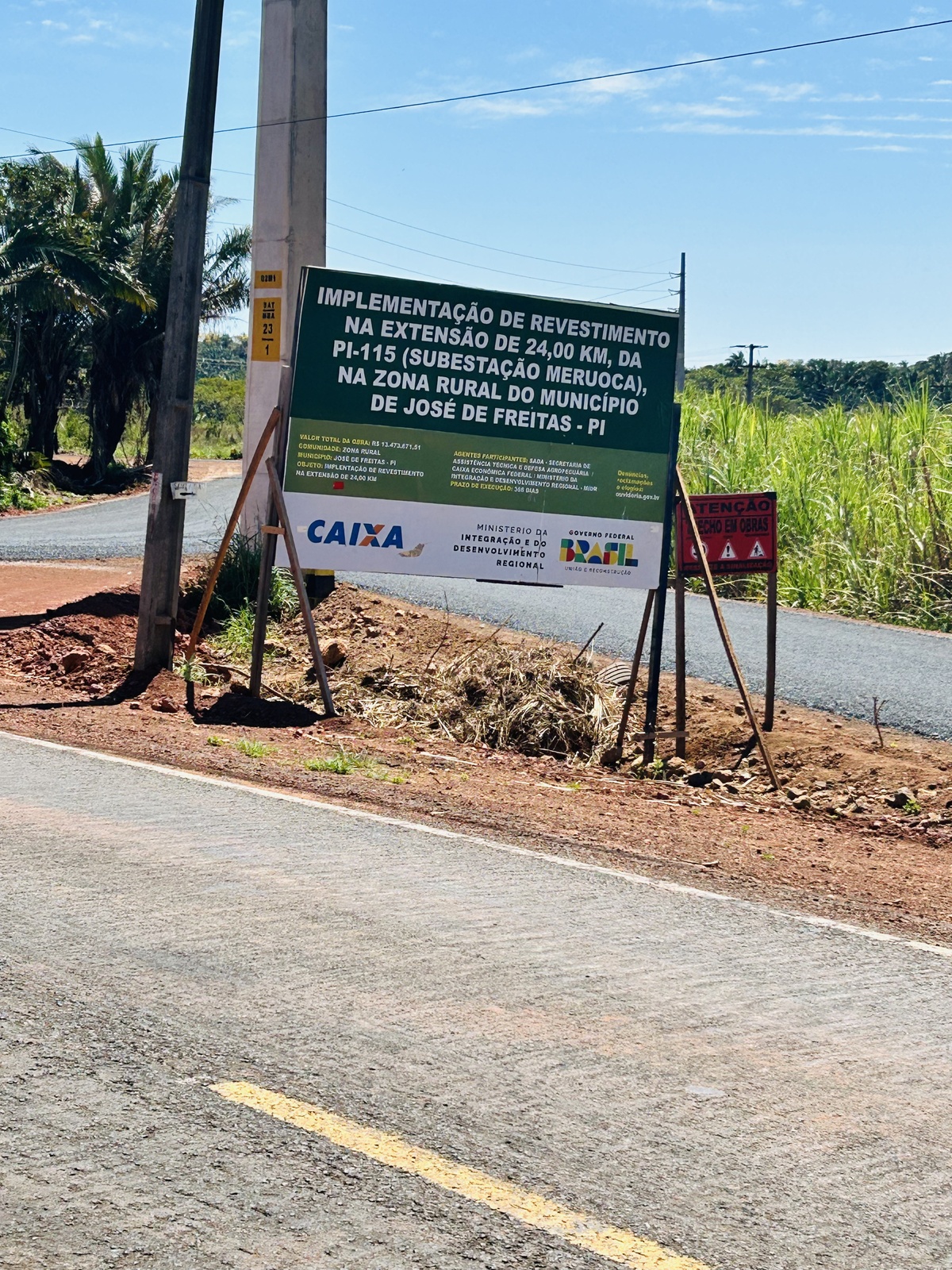 Pavimentação da PI-115, em José de Freitas, entra na reta final