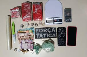 Suspeita de distribuir drogas enviadas do Sul do país é presa em Valença do Piauí (Foto: Divulgação/PMPI/Ascom)