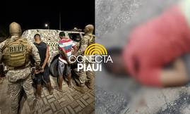 Suspeitos de matar adolescente são apreendidos no ‘Tribunal do Crime’ em Teresina (Foto: Divulgação/BEPI)