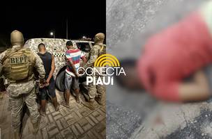 Suspeitos de matar adolescente são apreendidos no ‘Tribunal do Crime’ em Teresina (Foto: Divulgação/BEPI)