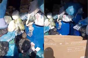 Crise do lixo em Teresina: depósito de lixo lotado em condomínio gera reclamações (Foto: Reprodução)