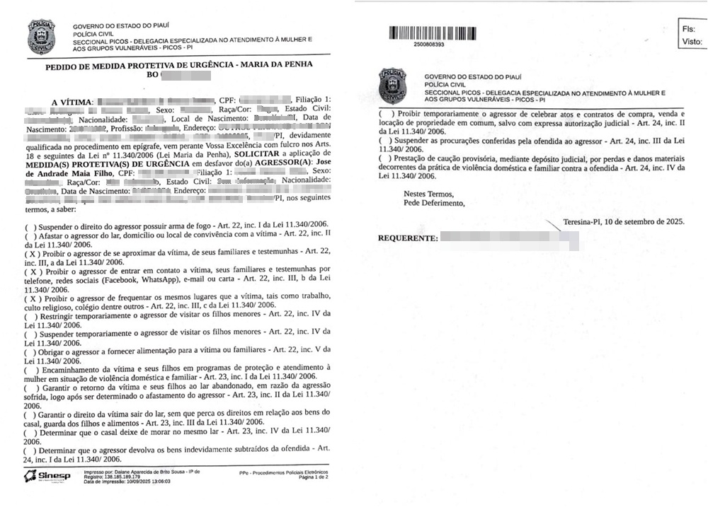 Ex-pré-candidato ao governo do Piauí é denunciado e alvo de medida protetiva