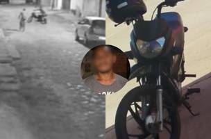 'Farinha' e comparsa são presos suspeitos de furto de moto em Campo Maior (Foto: Divulgação/PMPI)